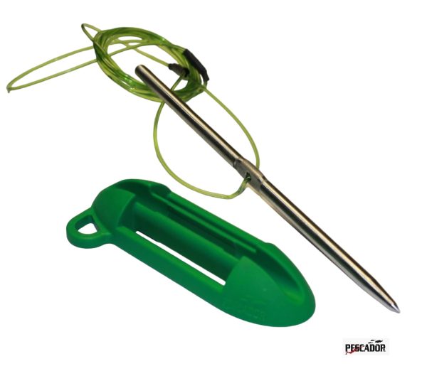 Fish Stringer w/ line & holder GREEN
