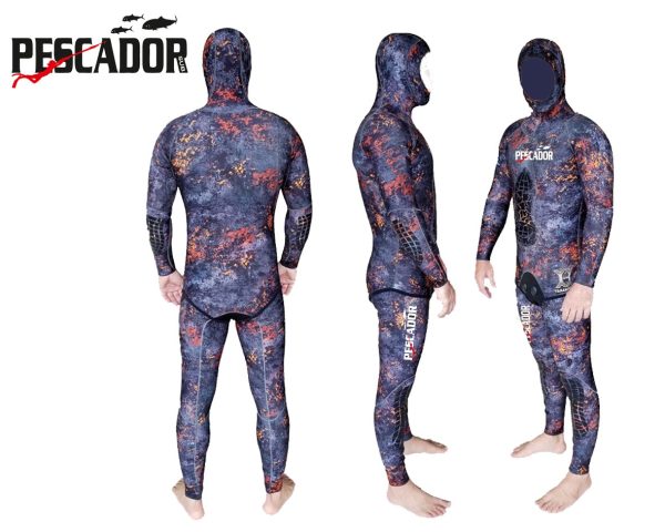 PESCADOR SUB FIRE GRAY  7mm Yamamoto Wetsuit